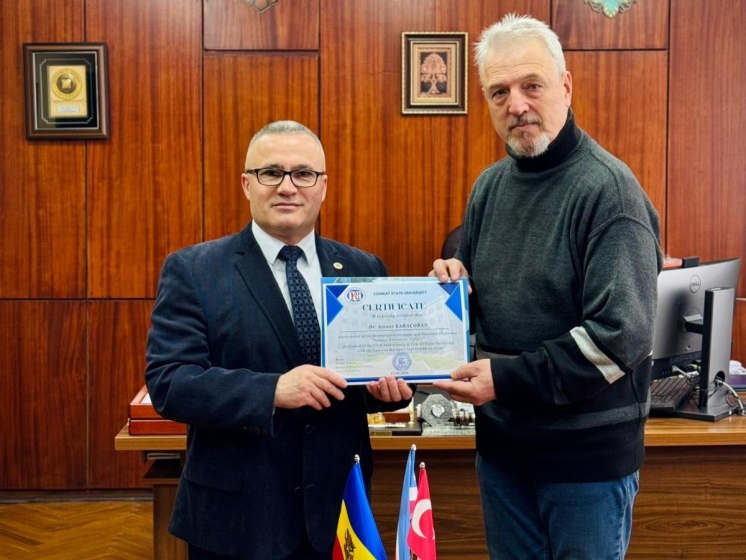 Визит преподавателя Ankara Hacı Bayram Veli &Uuml;niversitesi Атанаса Карачобана в Комратский государственный университет