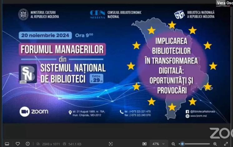 Komrat Devlet Üniversitesi Bilimsel Kütüphanesi personeli, Ulusal Kütüphane Sistemi (FMSNB) çerçevesinde 2024 yılı 29. Yöneticiler Forumu'na katıldı
