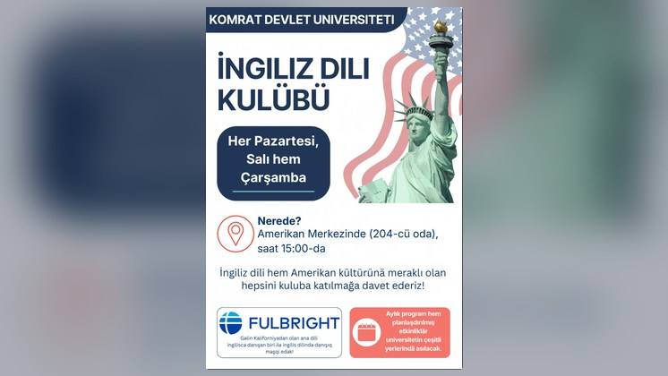 İngiliz dili kul&uuml;b&uuml; Komrat Devlet Universitetind&auml;
