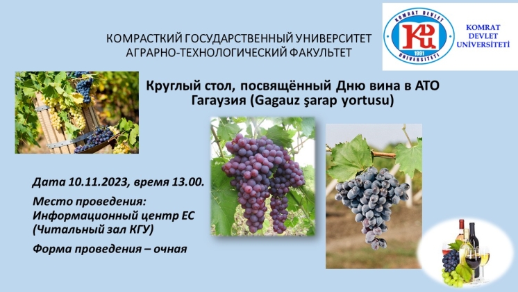 Круглый стол, посвящённый Дню вина в АТО Гагаузия (Gagauz şarap yortusu)