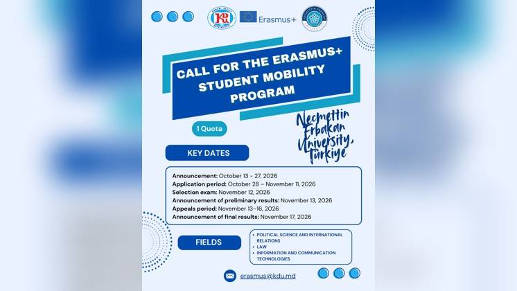 Call for Applications for Erasmus+ Student Mobility for Traineeship at Necmettin Erbakan University, Republic of T&uuml;rkiye &mdash; 2026&ndash;2027