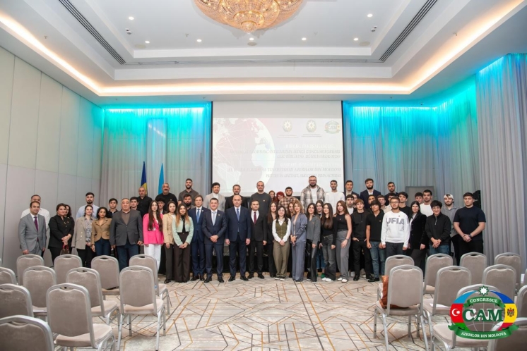 Komrat Devlet &Uuml;niversitesi Temsilcisi, Moldova Cumhuriyeti Azerbaycan Diasporası II. Gen&ccedil;lik Konferansı&rsquo;nda Konuşma Yaptı