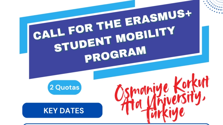 Call for Applications for the Erasmus+ Student Mobility for Traineeships program at Osmaniye Korkut Ata University, T&uuml;rkiye