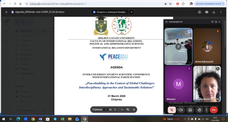 Moldova Devlet &Uuml;niversitesi'nde &Ouml;ğrenci Bilimsel Konferansı