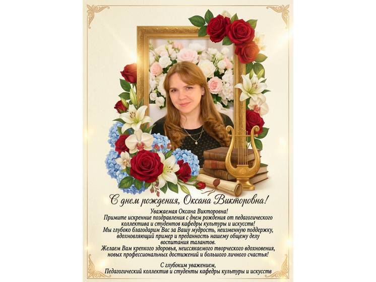 С днем рождения, Оксана Викторовна!