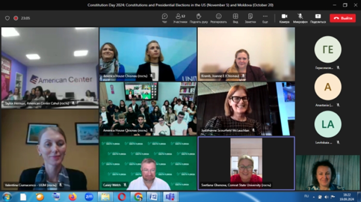 Studenți și cadrele didactice ai Universității de Stat din Comrat au participat la un telepod &icirc;ntre Statele Unite ale Americii (SUA) și Republica Moldova