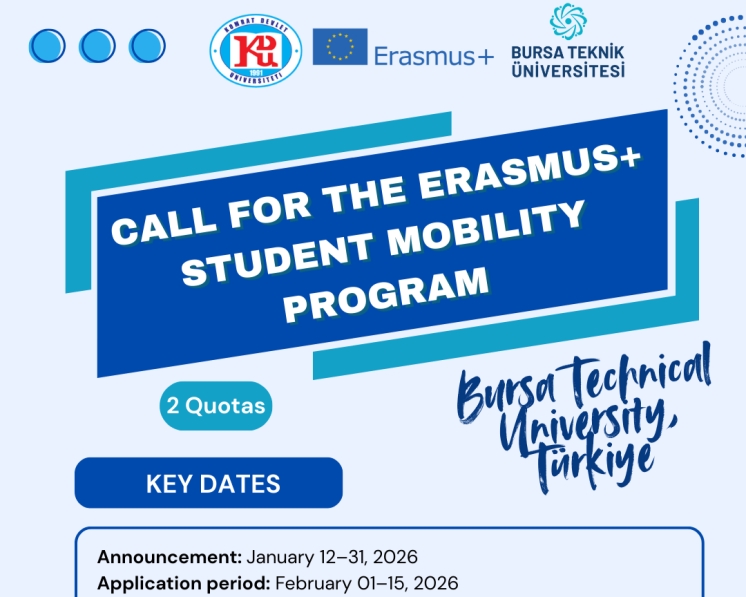 Apel pentru depunerea candidaturilor &icirc;n cadrul programului Erasmus+ Erasmus+ Student Mobility for Traineeship la Universitatea Tehnică din Bursa, Turcia