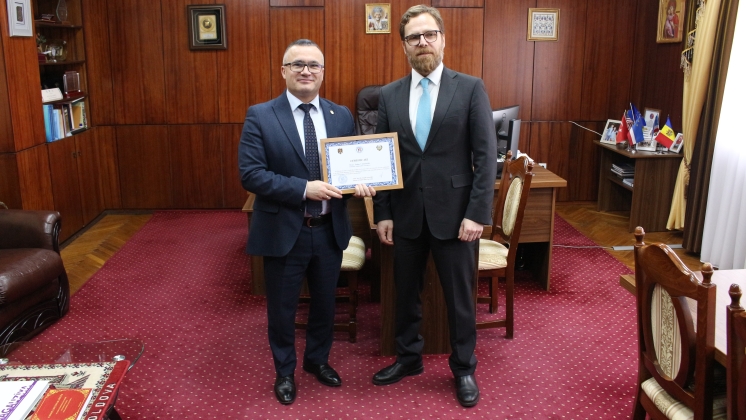 On February 28, 2023, Comrat State Unniversity was visited by much respected Tadas Valionis , Ambassador of Lithuania in Republic Moldova