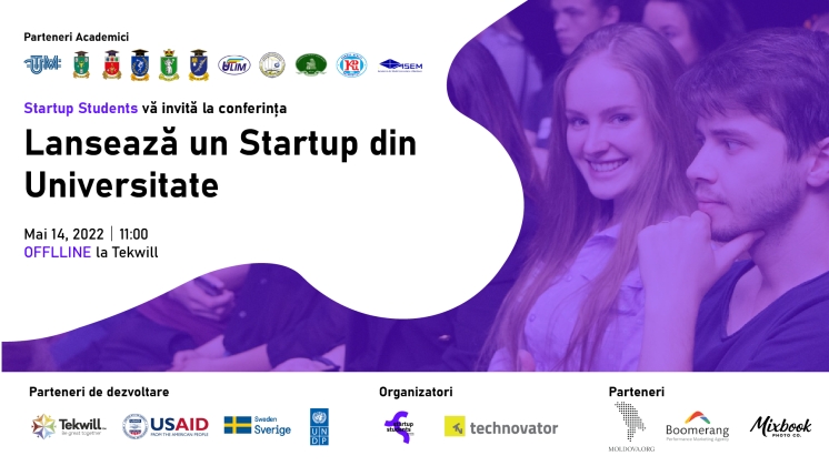 „Lansează un Startup din Universitate” - prima conferință pentru studenți, organizată de către studenți
