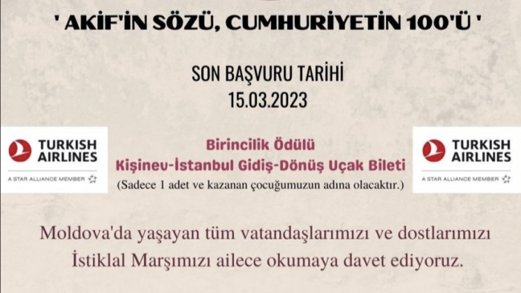 İstiklal Marşımızı G&uuml;zel Okuma Yarışması Son Başvuru Tarihi 15.03.2023
