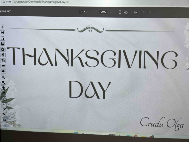 Komrat Devlet &Uuml;niversitesi Yabancı Diller B&ouml;l&uuml;m&uuml;nde Ş&uuml;kran G&uuml;n&uuml; (Thanksgiving Day)